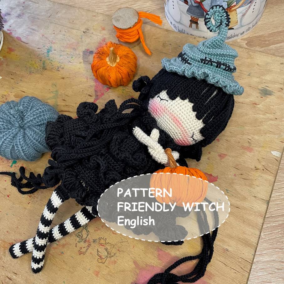 PDF Pattern Amigurumi Friendly Witch ENGLISH