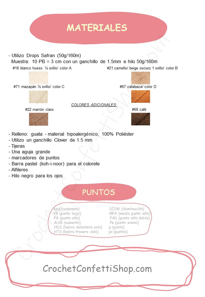 PDF PATRÓN PEQUEÑA OVEJA ESPAÑOL