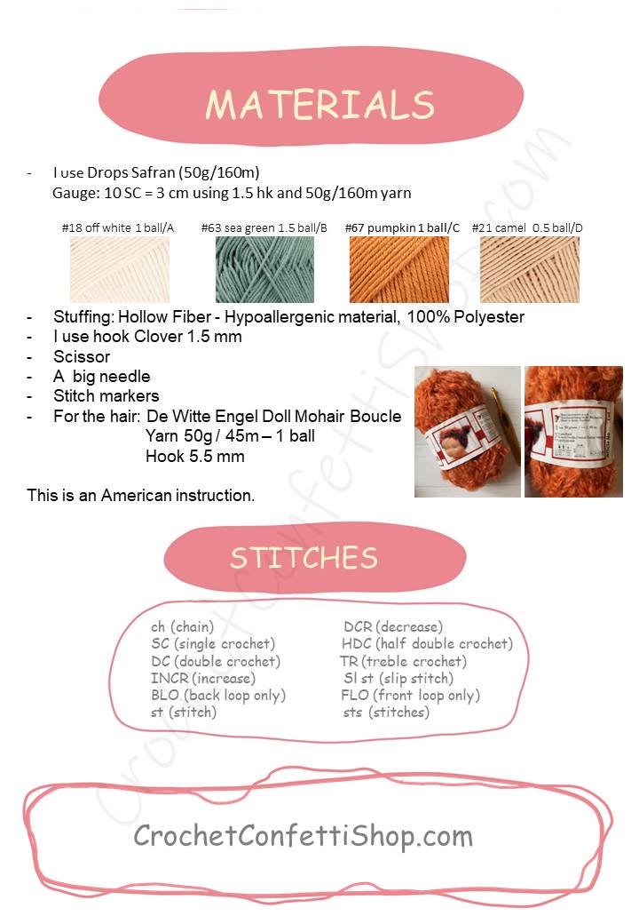 PDF Pattern Amigurumi Friendly Fox ENGLISH