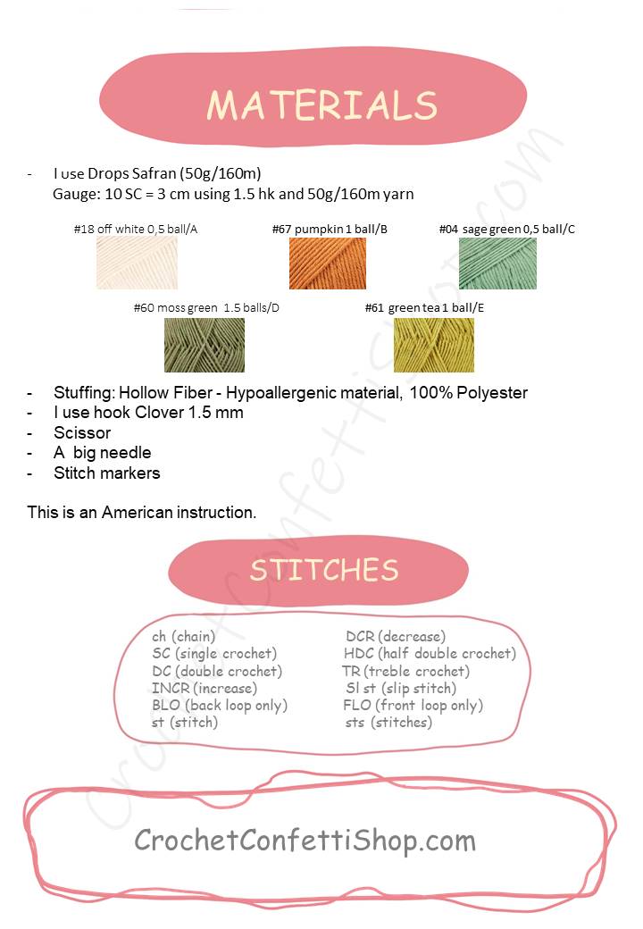 PDF Pattern Amigurumi Friendly Frog ENGLISH