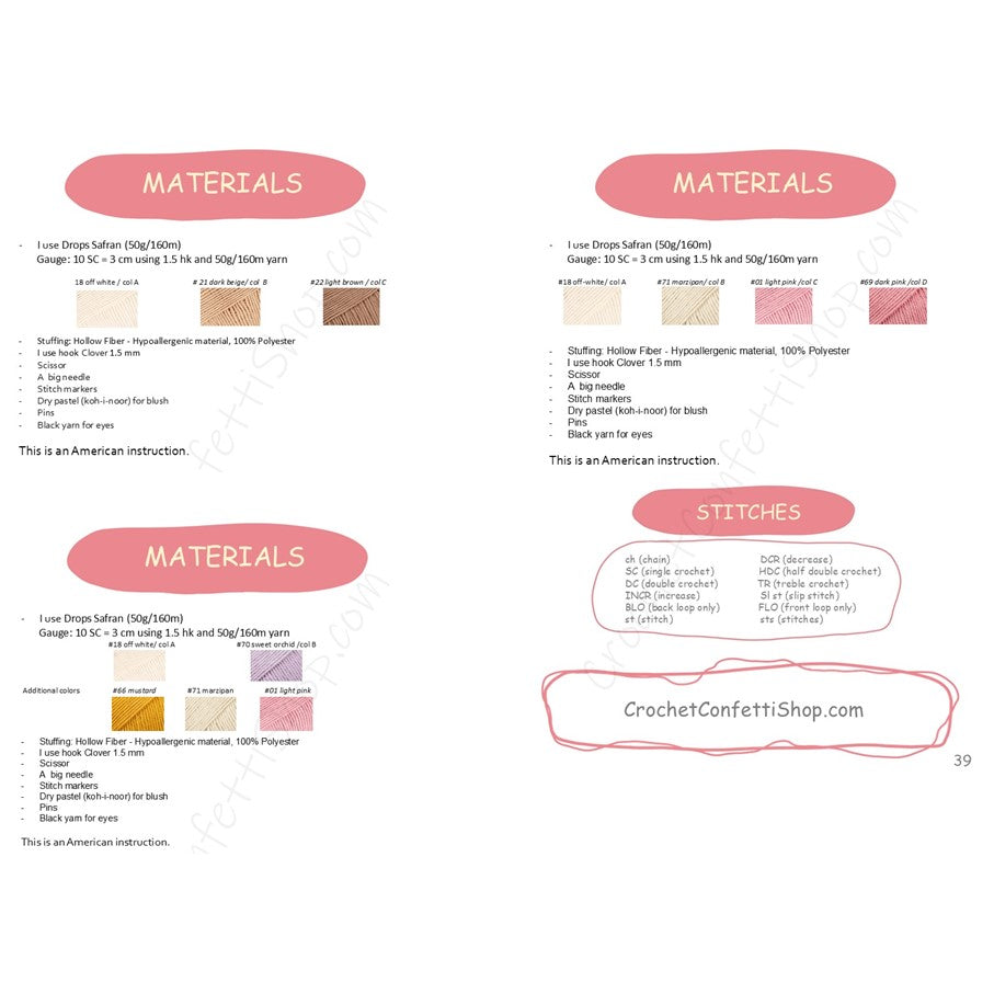 PDF 3 en 1 Patrón Conjunto de Primavera Español