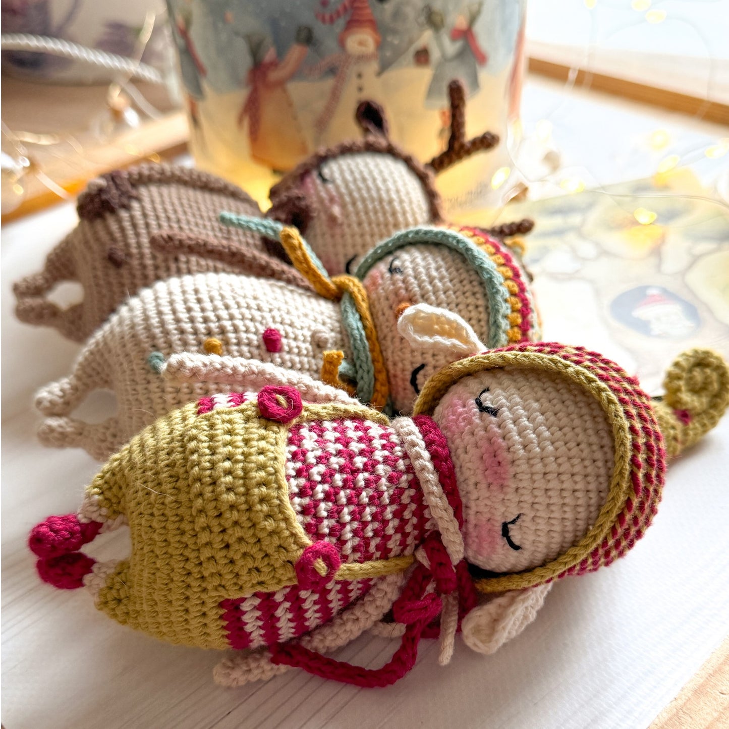 PDF Christmas Crochet PATTERN SET - 3 Amigurumi Patterns in One Bundle: Elf, Deer and Snowman - Holiday Crochet Tutorials ENGLISH