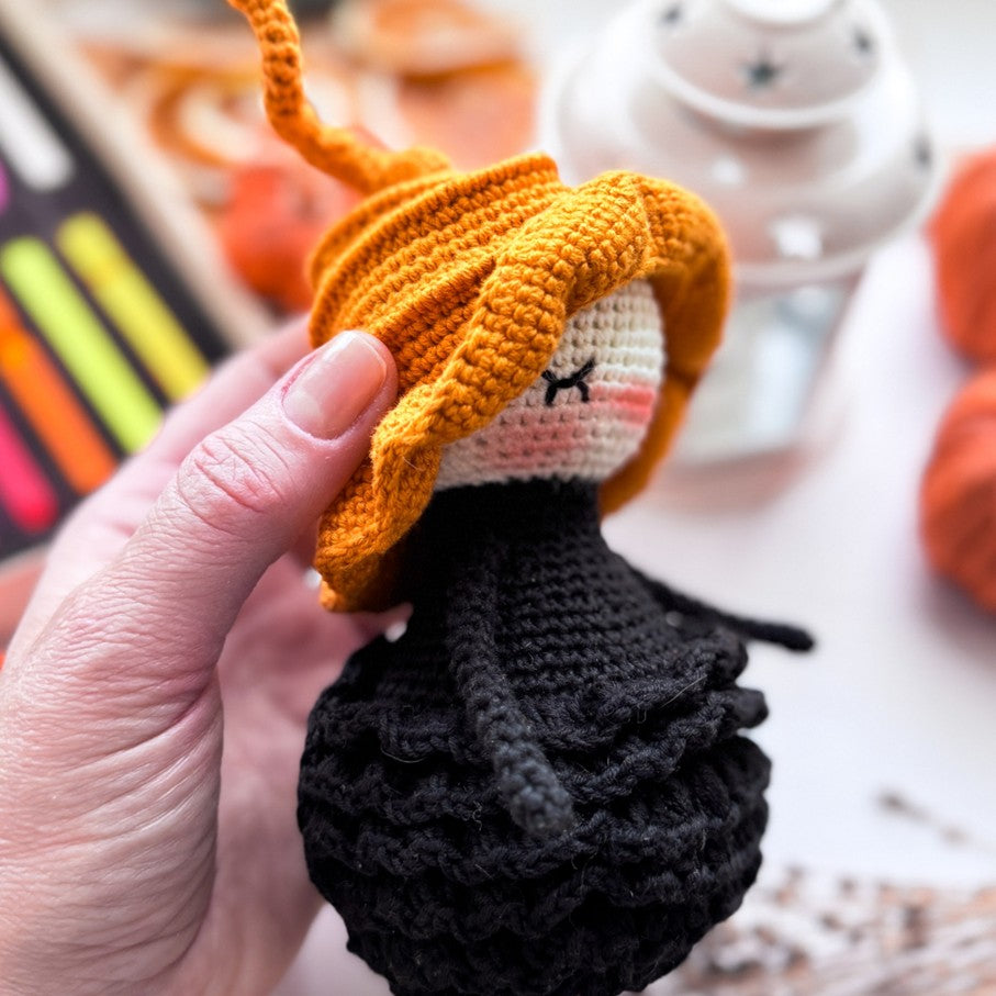 PDF Halloween Crochet PATTERN SET - 3 Amigurumi Patterns in One Bundle: Witch, Pumpkin, Ghost - Holiday Crochet Tutorials ENGLISH
