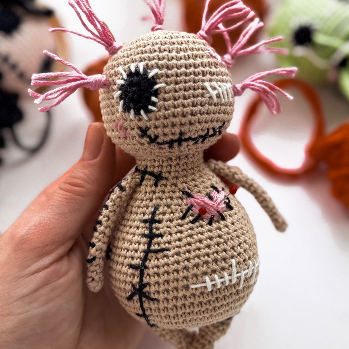 PDF Monster Crochet PATTERN SET - 3 Amigurumi Patterns in One Bundle: Zombie, Voodoo Doll and Skeleton - Halloween Crochet Tutorials ENGLISH