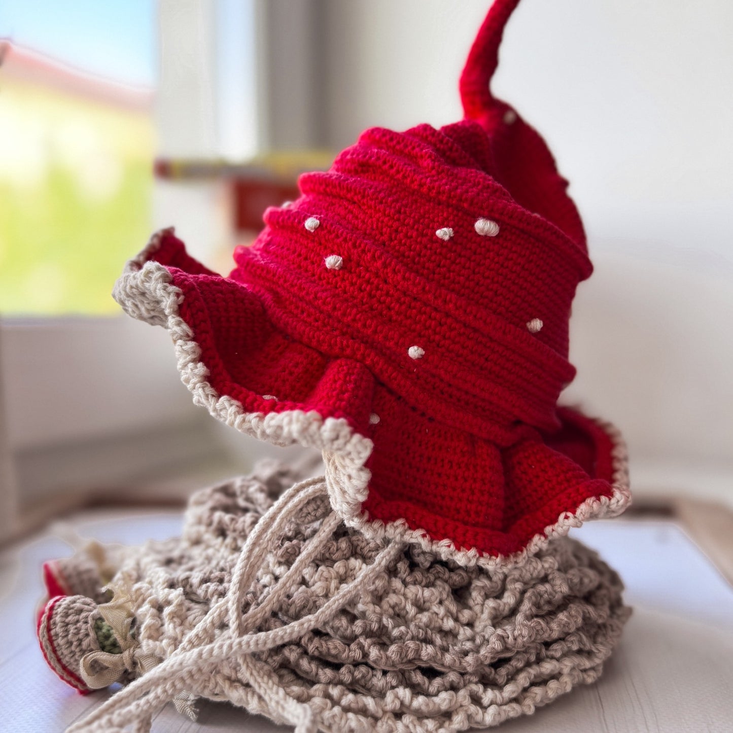 PDF Crochet PATTERN Amigurumi Doll Cute MUSHROOM, ENGLISH Text + 245 Pictures + Video step by step with English text