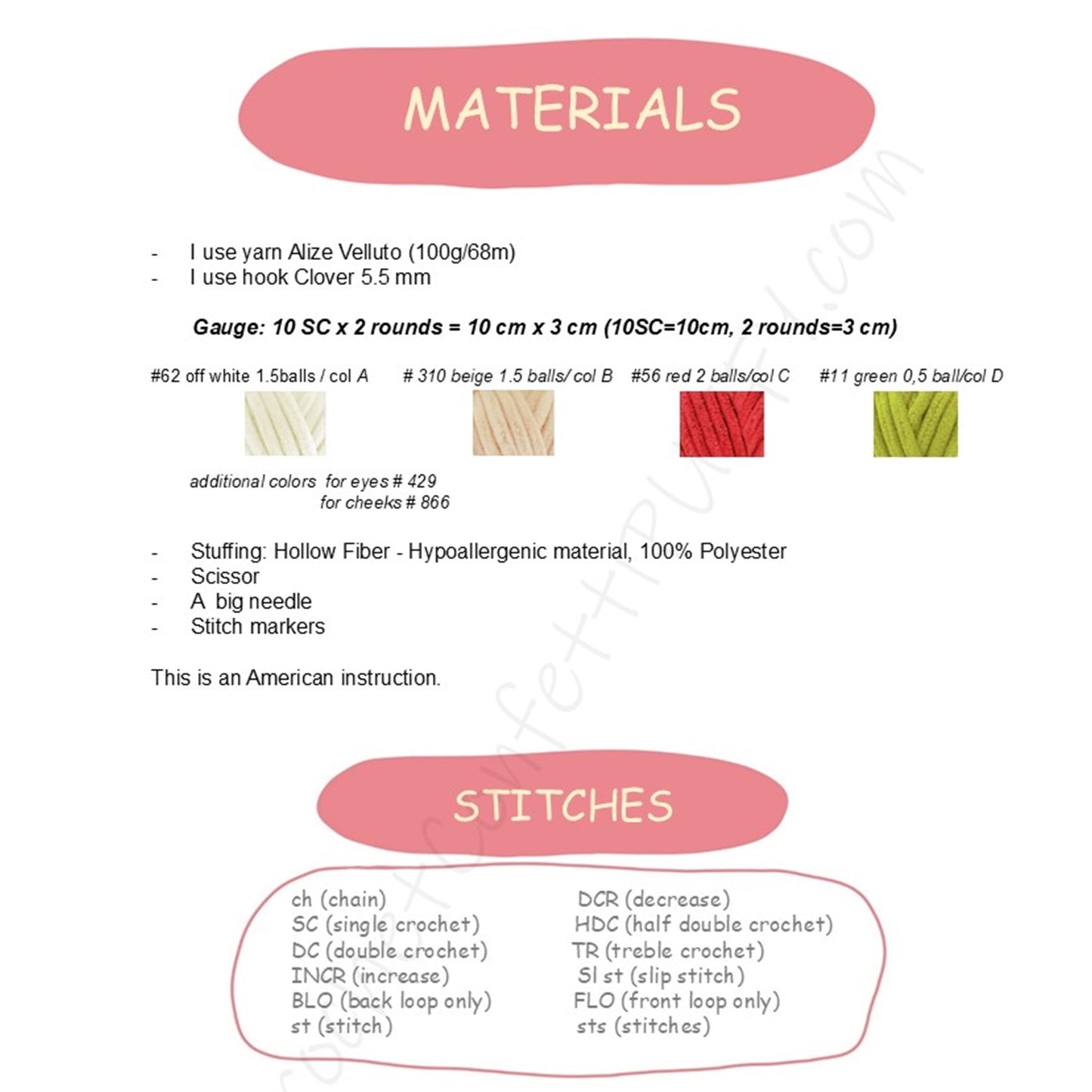 PDF CROCHET PATTERN Little PLUSH Mushroom, Tutorial Amigurumi, Stuffed Toy ENGLISH (Copy)
