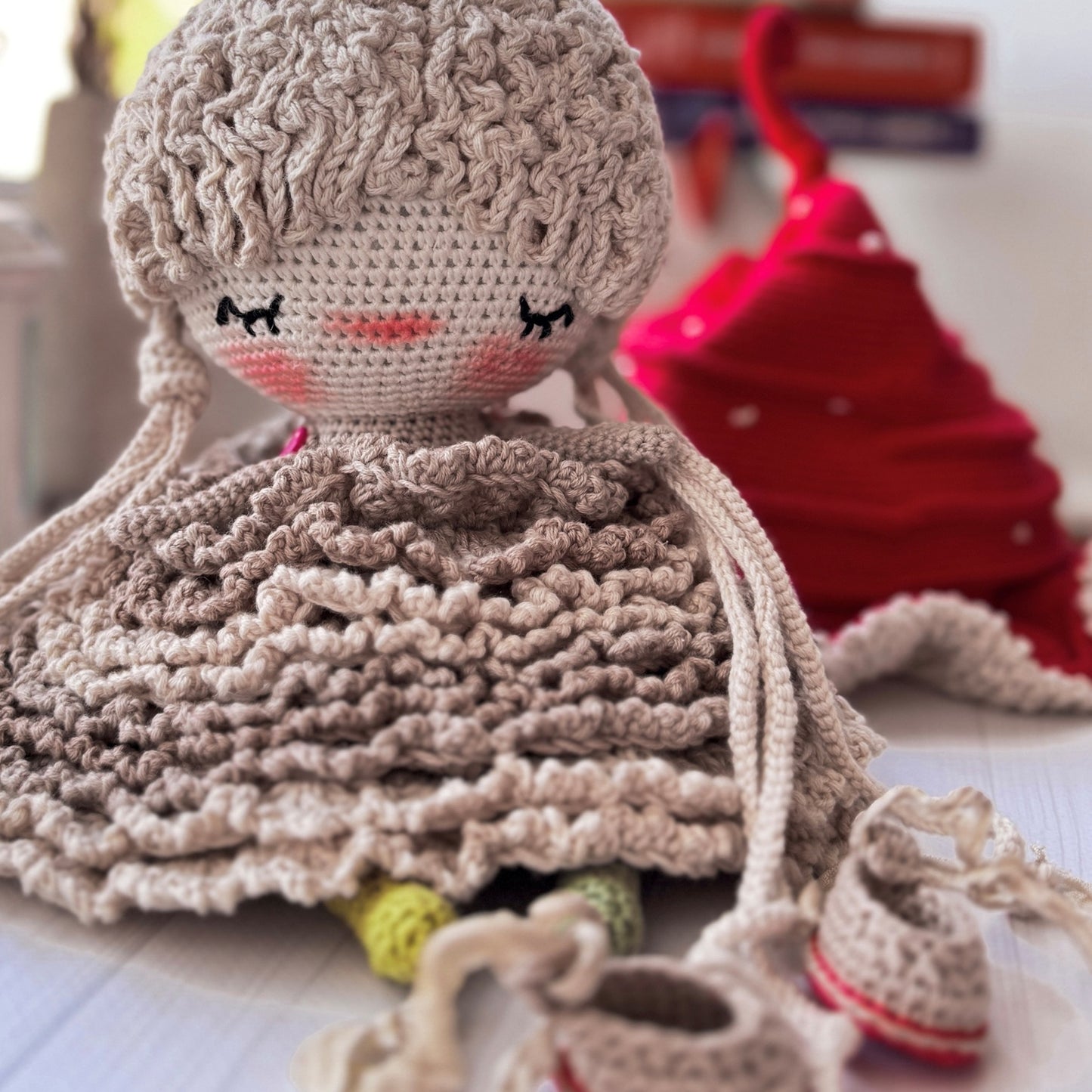 PDF Crochet PATTERN Amigurumi Doll Cute MUSHROOM, ENGLISH Text + 245 Pictures + Video step by step with English text