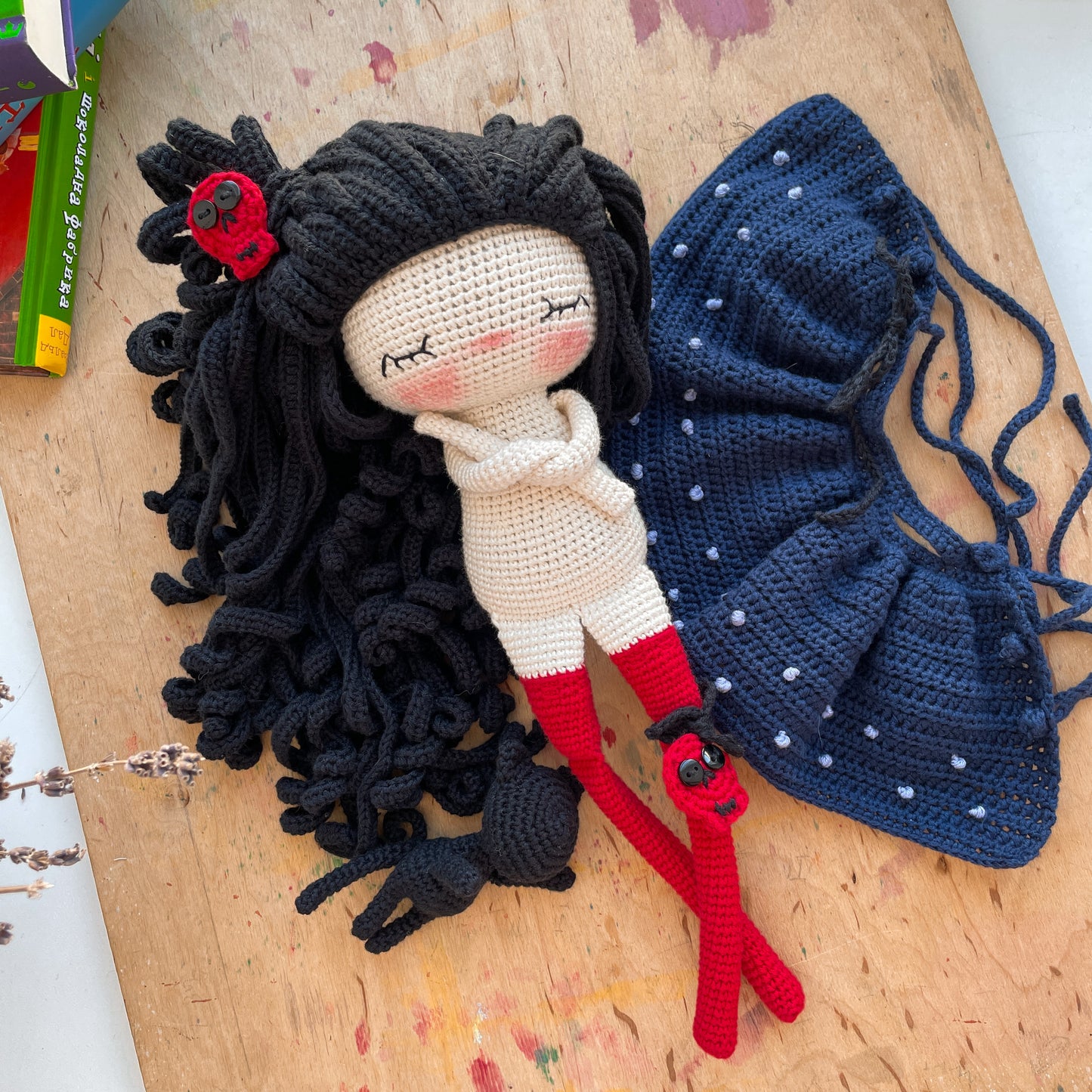 PDF Pattern Amigurumi Friendly Witch with Cat ENGLISH