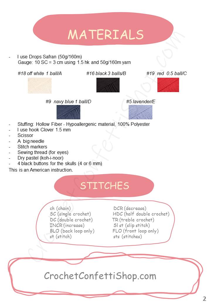 PDF Pattern Amigurumi Friendly Witch with Cat ENGLISH