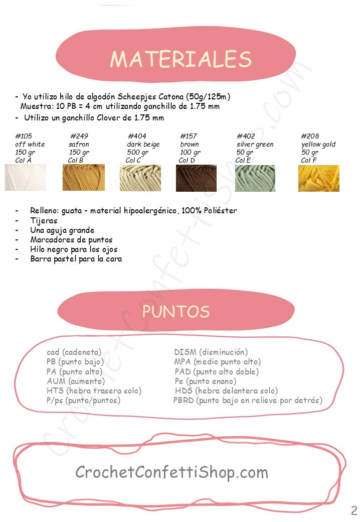 PDF Patrón ABEJA AMISTOSA Español - Tutorail with 200 pictures