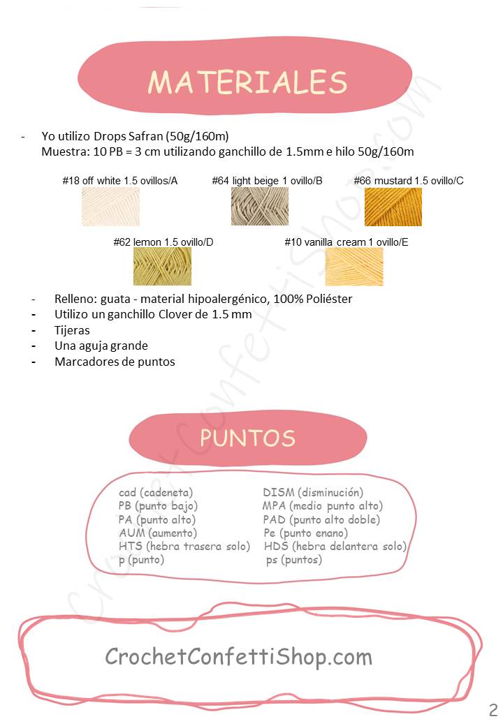 PDF Patrón MARIPOSA AMISTOSA ESPAÑOL