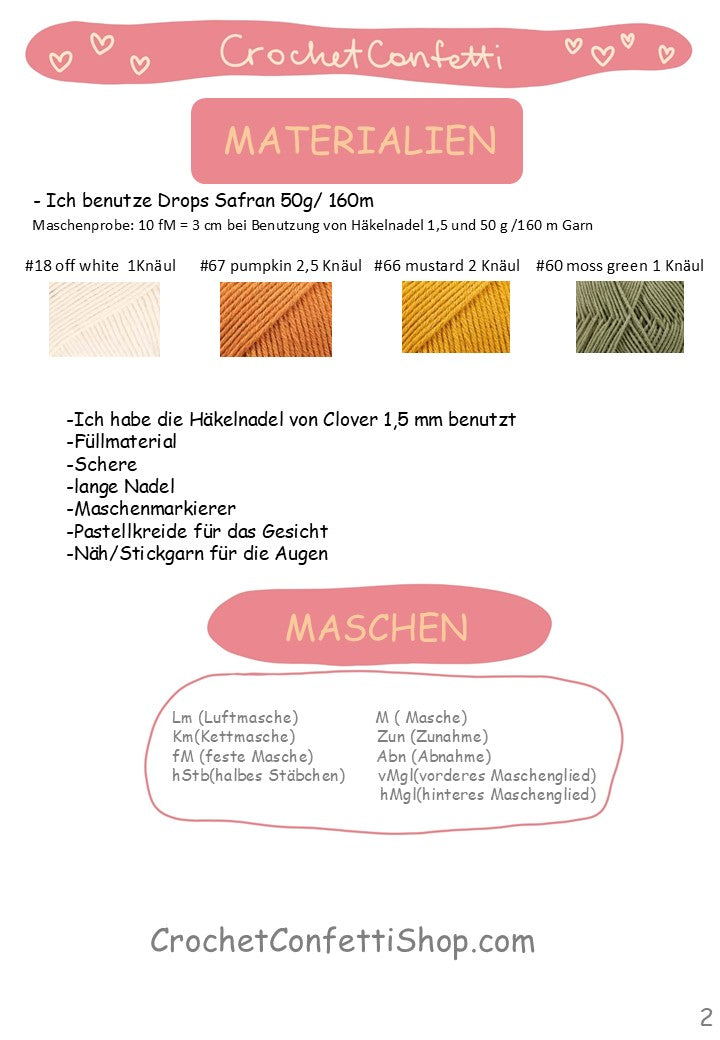PDF Anleitung Freundlicher Kürbis DEUTSCH