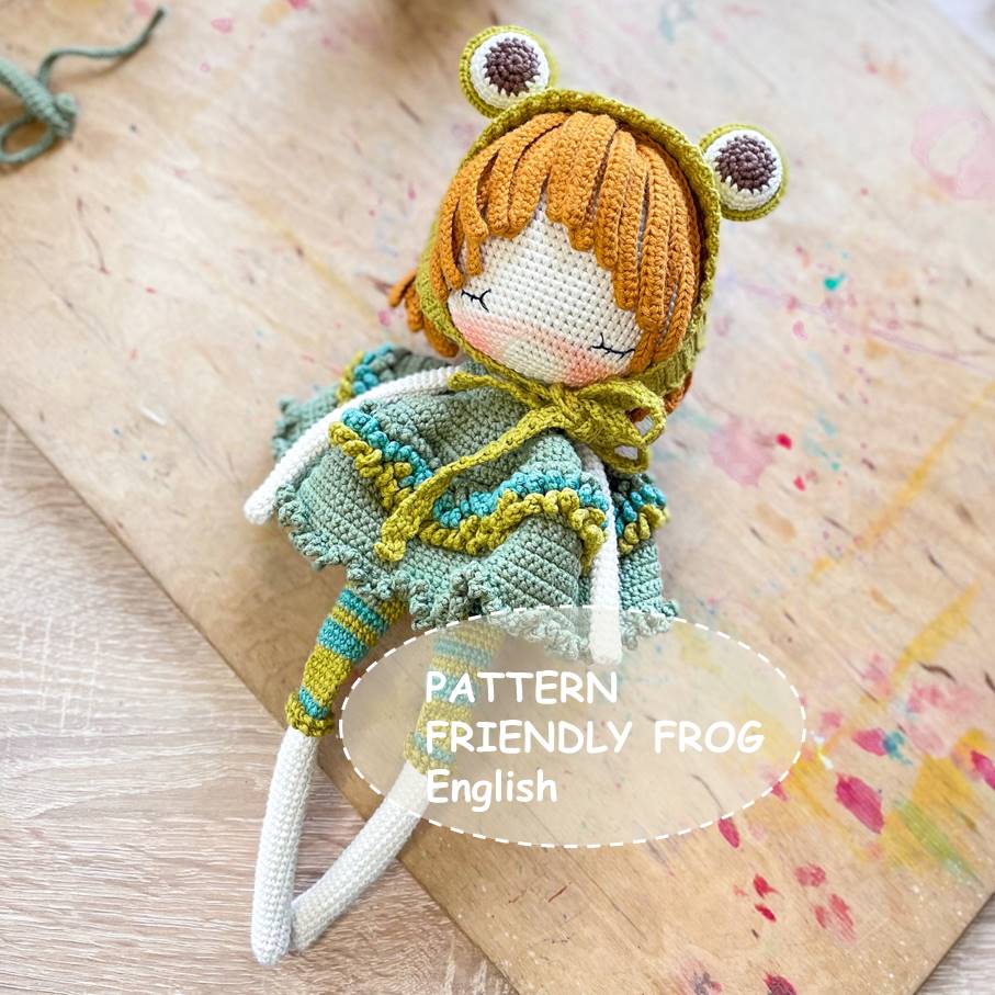 PDF Pattern Amigurumi Friendly Frog ENGLISH