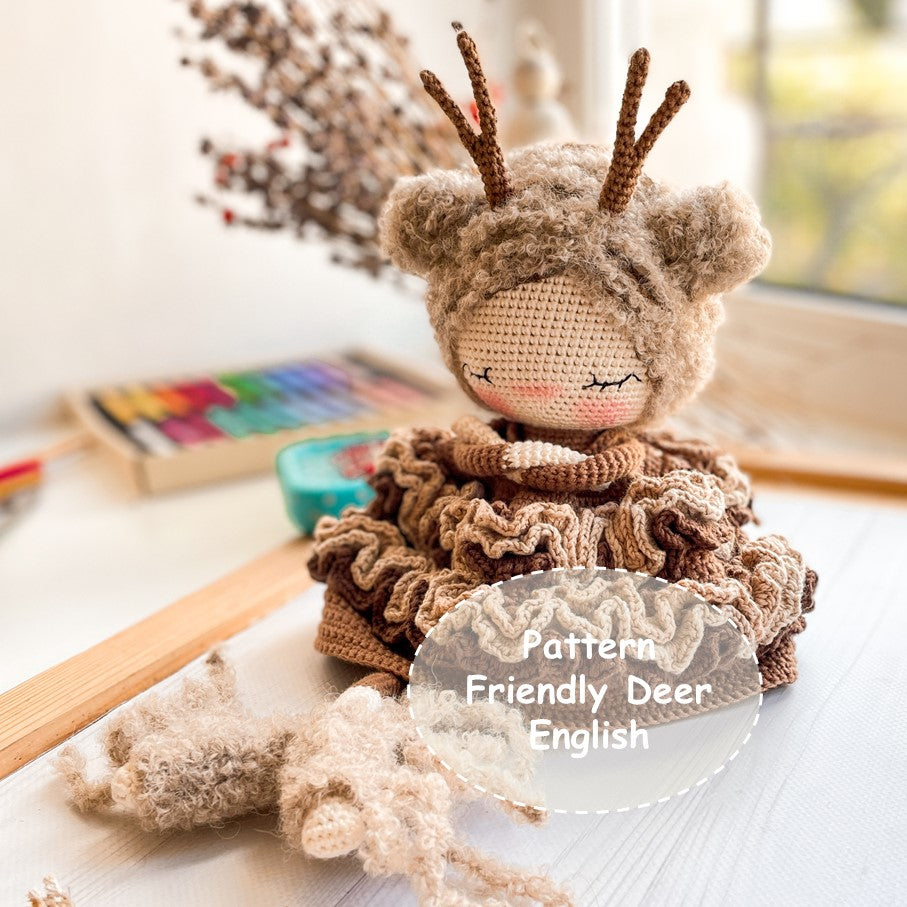 PDF Pattern Amigurumi Friendly Deer ENGLISH