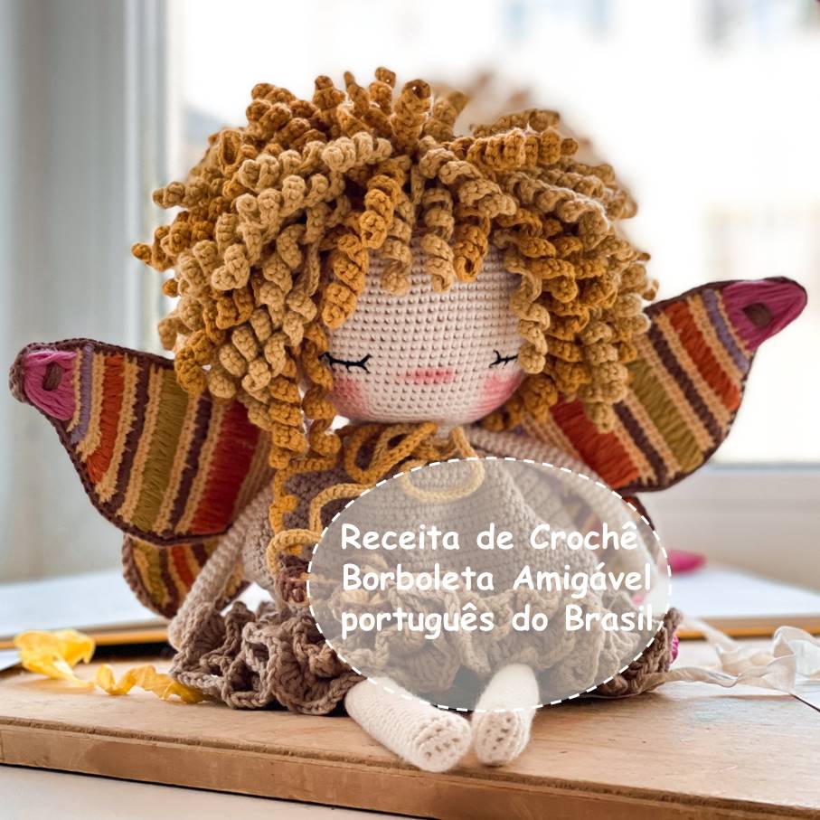 PDF Receita de Crochê Borboleta Amigável português do Brasil