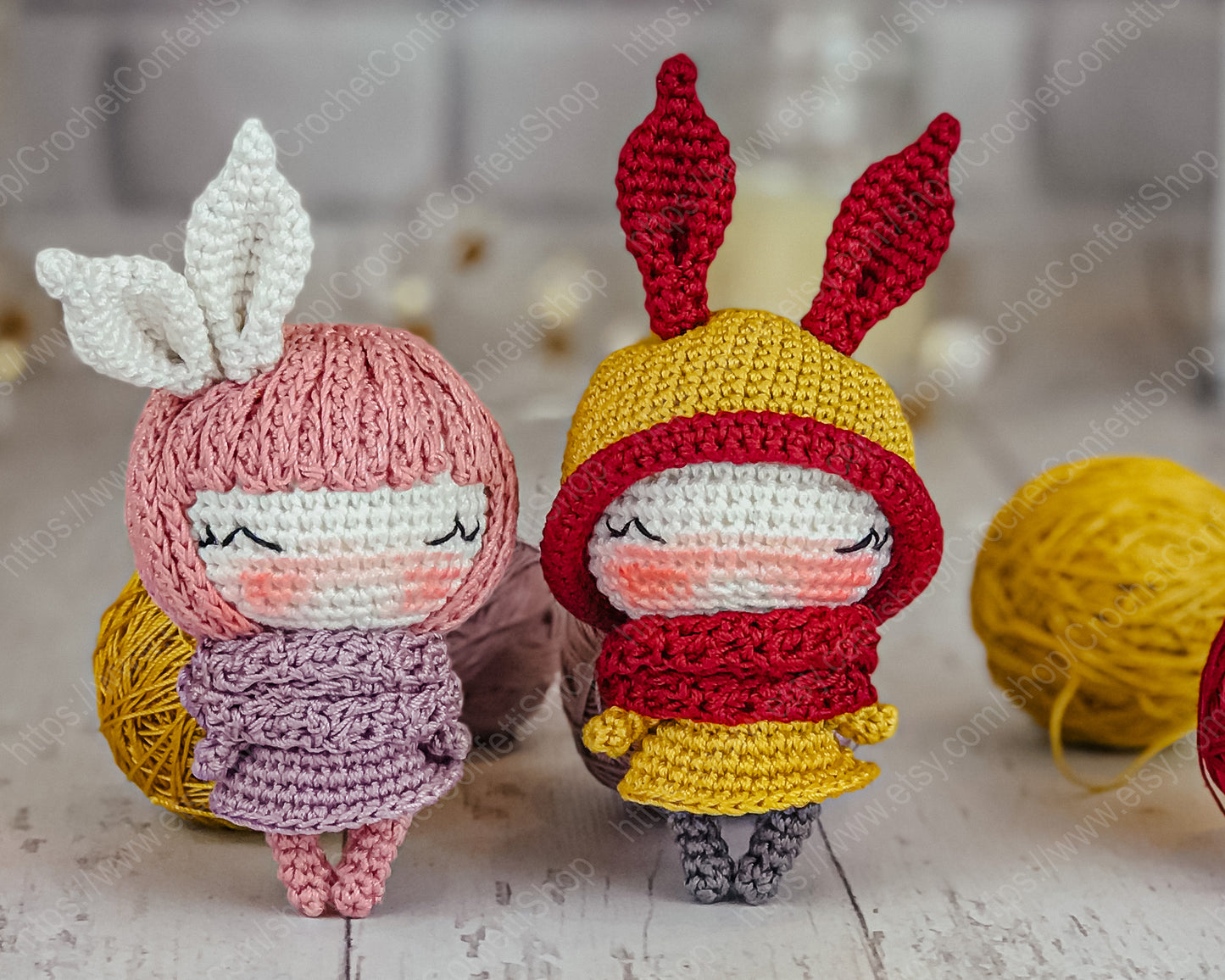 PDF Pattern Little Crochet Amigurumi Bunnies English