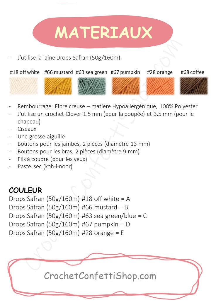 PDF MODÈLE RENARDE MIGNONNE FRANÇAIS