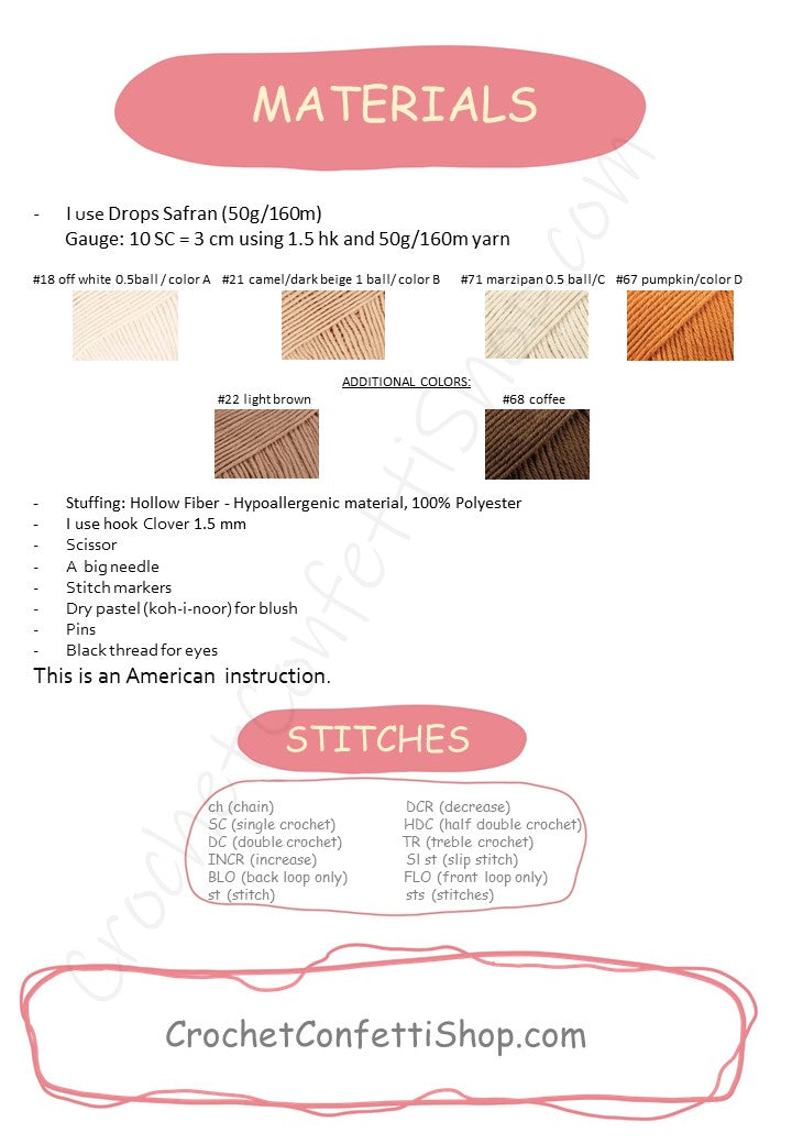 PDF Pattern Little Sheep English