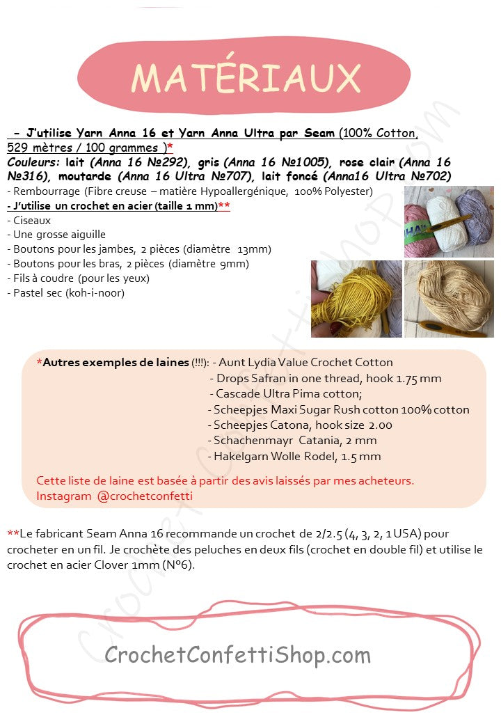 PDF MODÈLE POUPÉE ANGE MIGNON Français