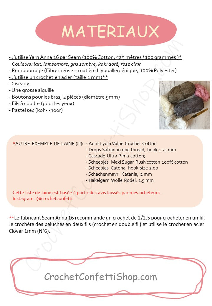 PDF MODÈLE BICHE ENDORMIE Français