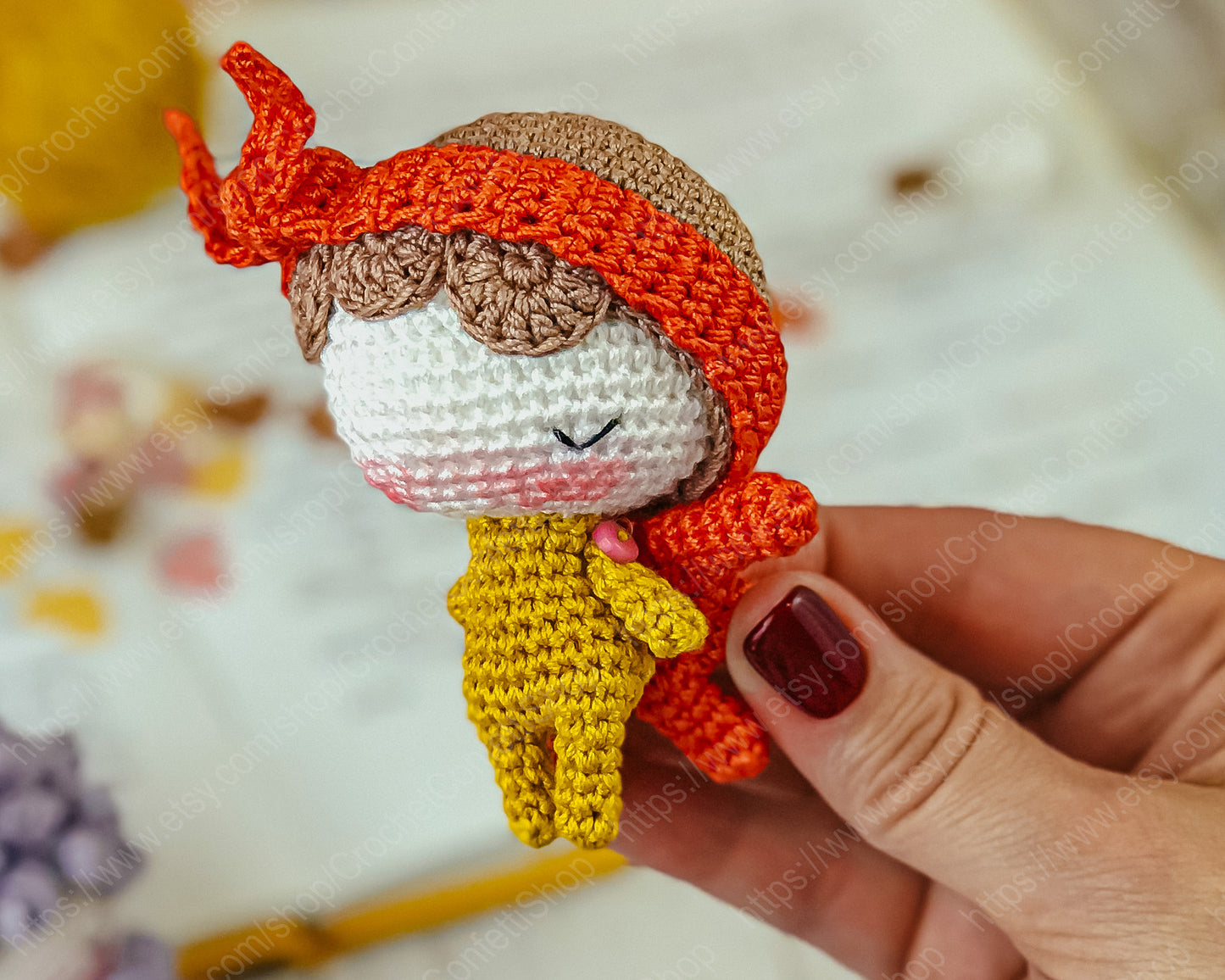 PDF Pattern Crochet Amigurumi Valentine Angel and Little Angel