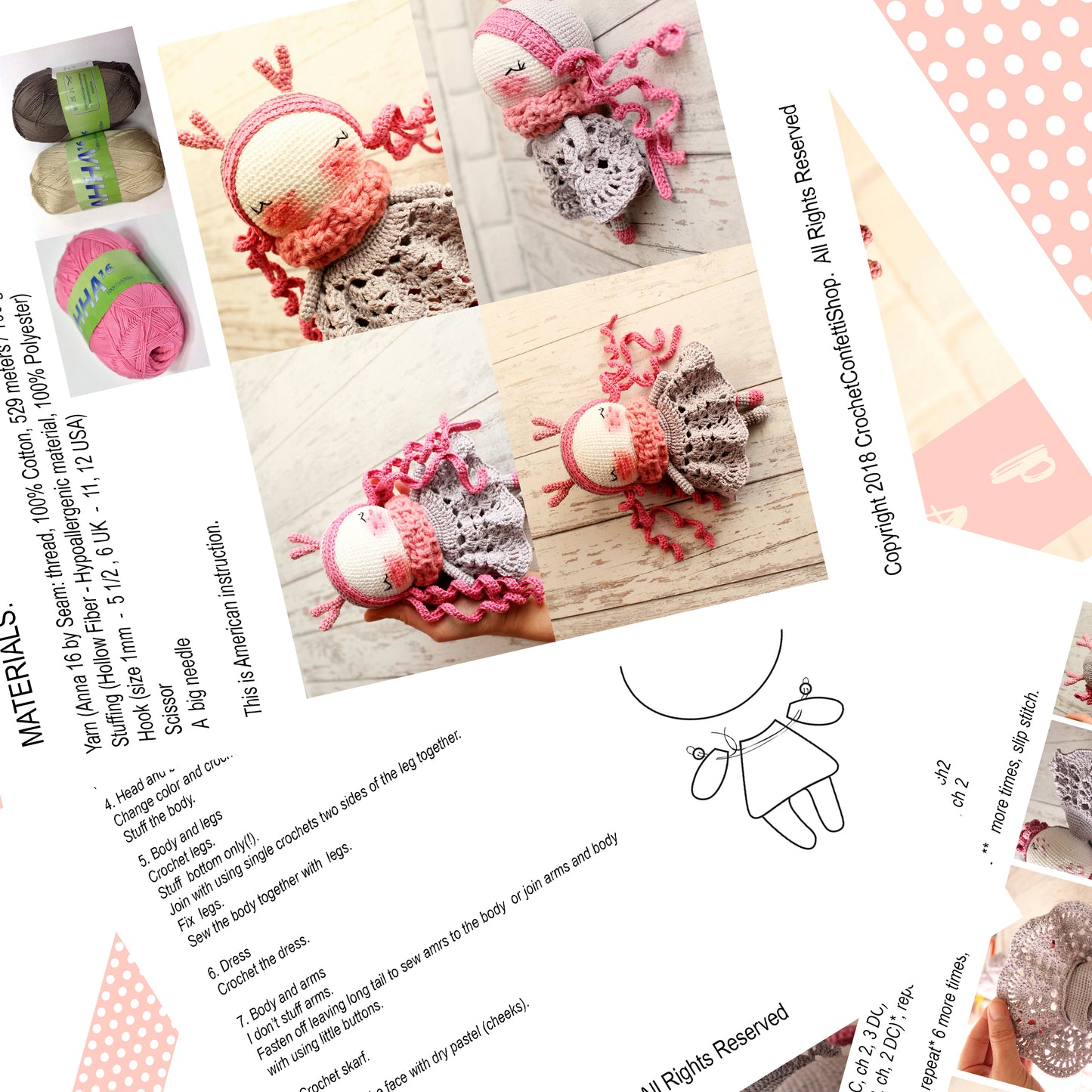 PDF SET Two Amigurumi Patterns, Amigurumi Doll Deer, Amigurumi Little Deer, DIY Doll, Stuffed Toy, Crochet Gift Idea