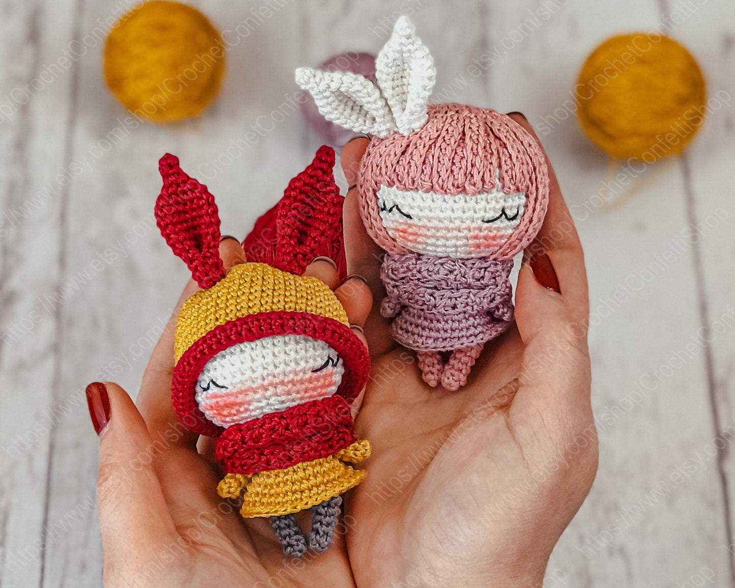 Patron français Lapine Marshmallow et Lapin de printemps