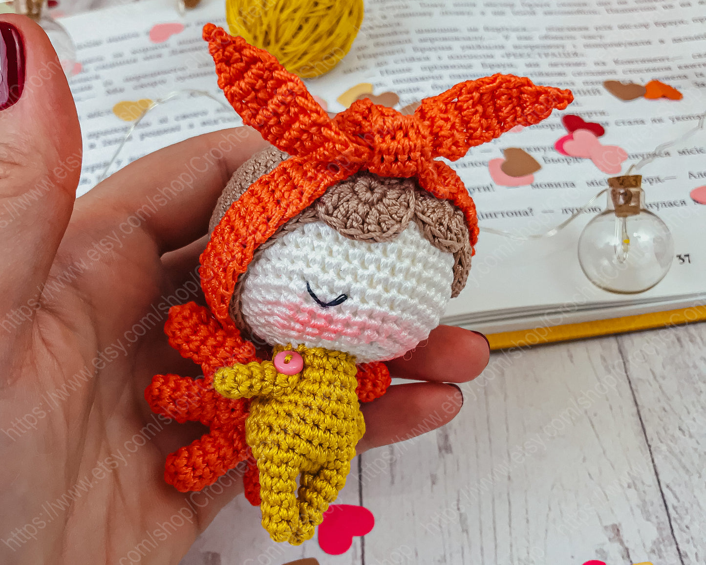 PDF Pattern Crochet Amigurumi Valentine Angel and Little Angel