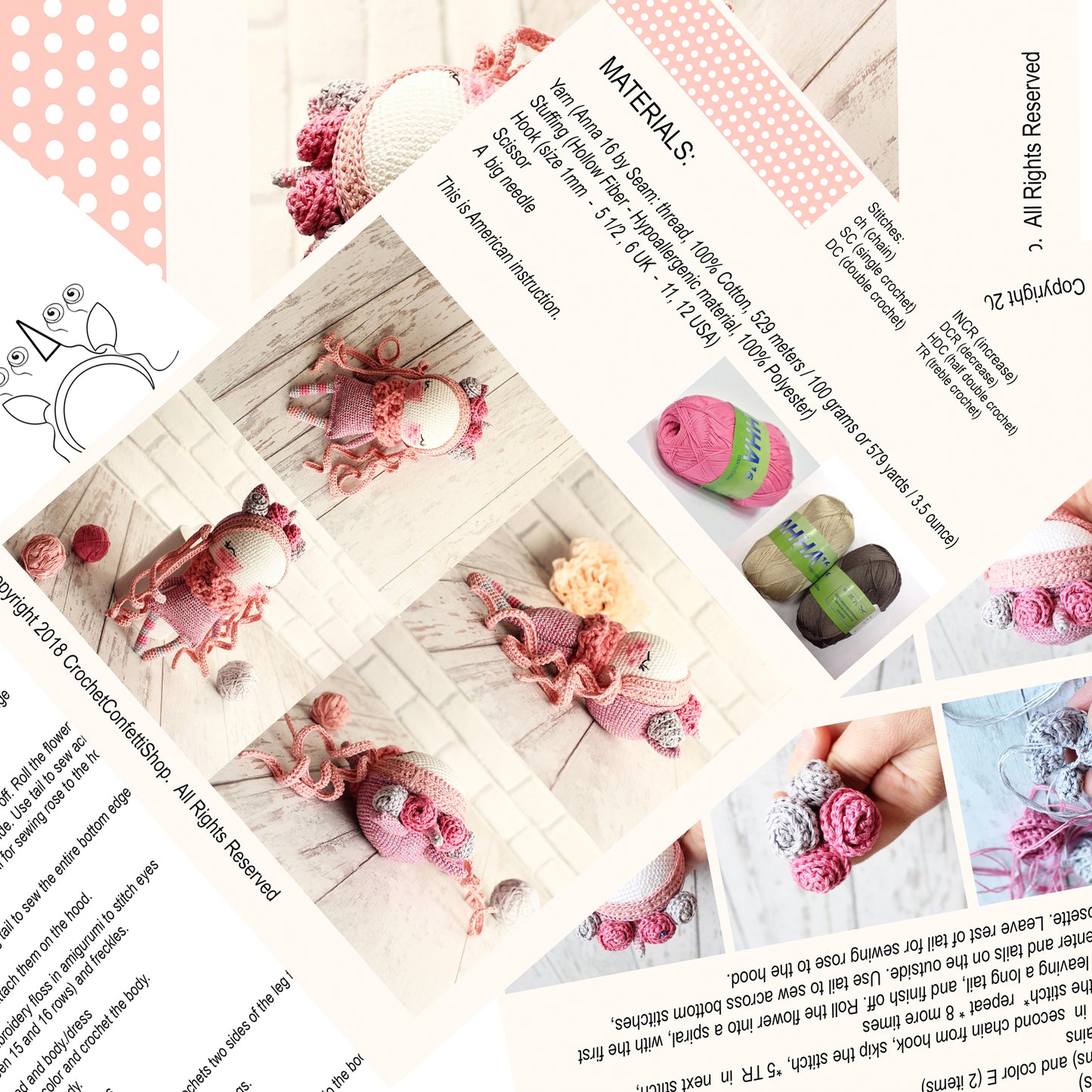 PDF SET Two Amigurumi Patterns, Crochet Unicorn, Amigurumi Little Fairy, DIY Doll, Best Girl Gift Idea, Cute Stuffed Toy