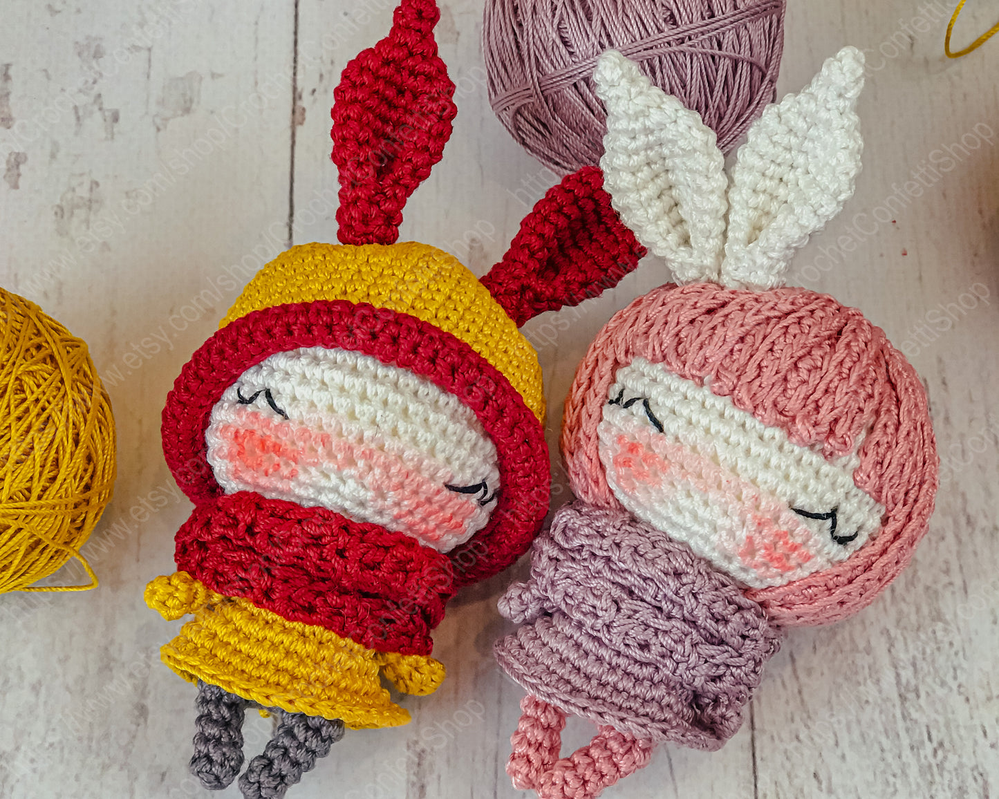 PDF Pattern Little Crochet Amigurumi Bunnies English