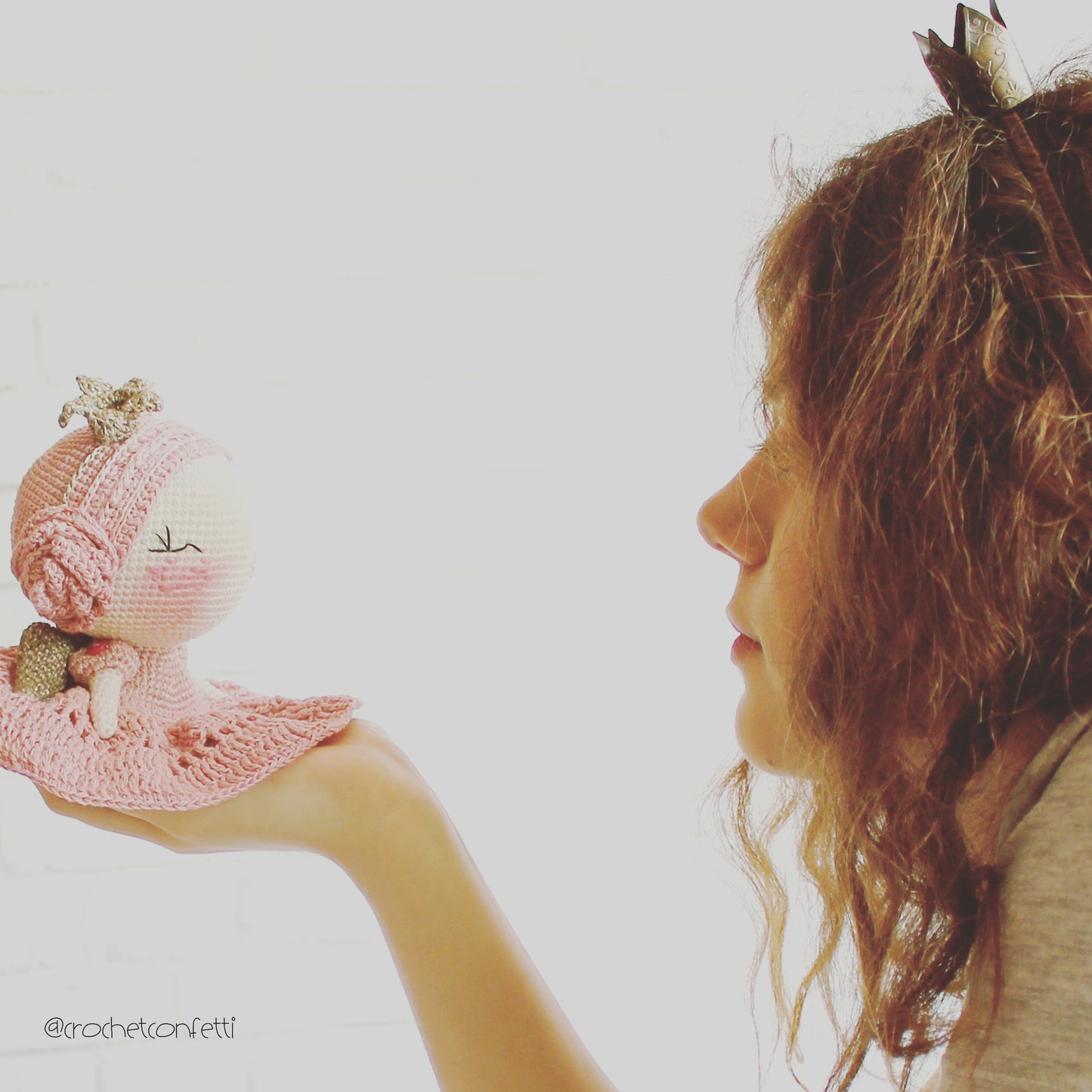 PDF Crochet Pattern Amigurumi Doll Princess, Crochet Dolls Pattern, DIY Cute Toy Pattern, Handmade Angel 20 cm / 7.8"