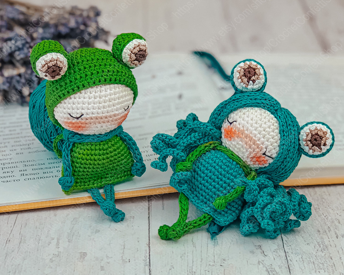 PDF Pattern Crochet Amigurumi Little Frogs English