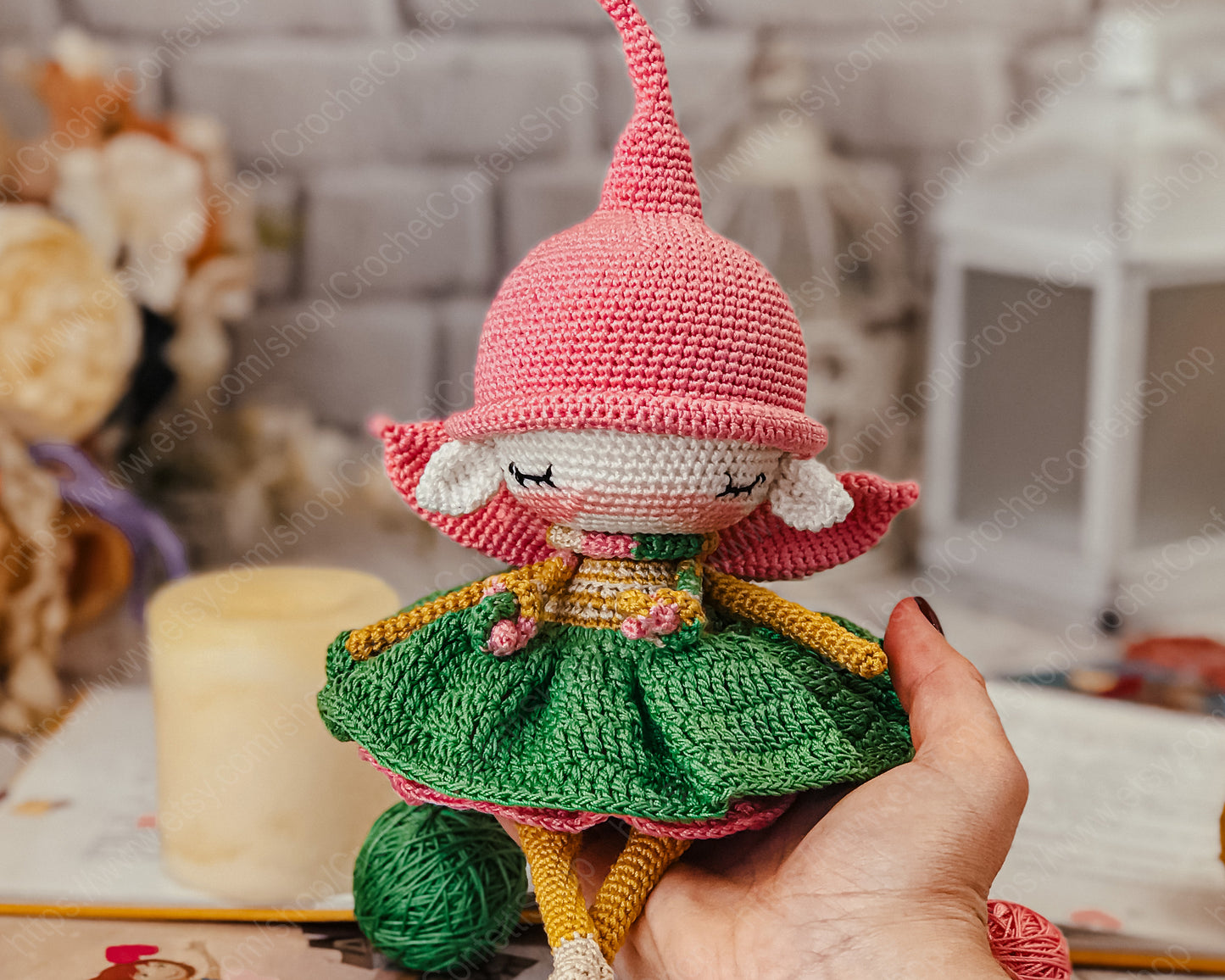 PDF CROCHET PATTERN Amigurumi Flower Elf ENGLISH
