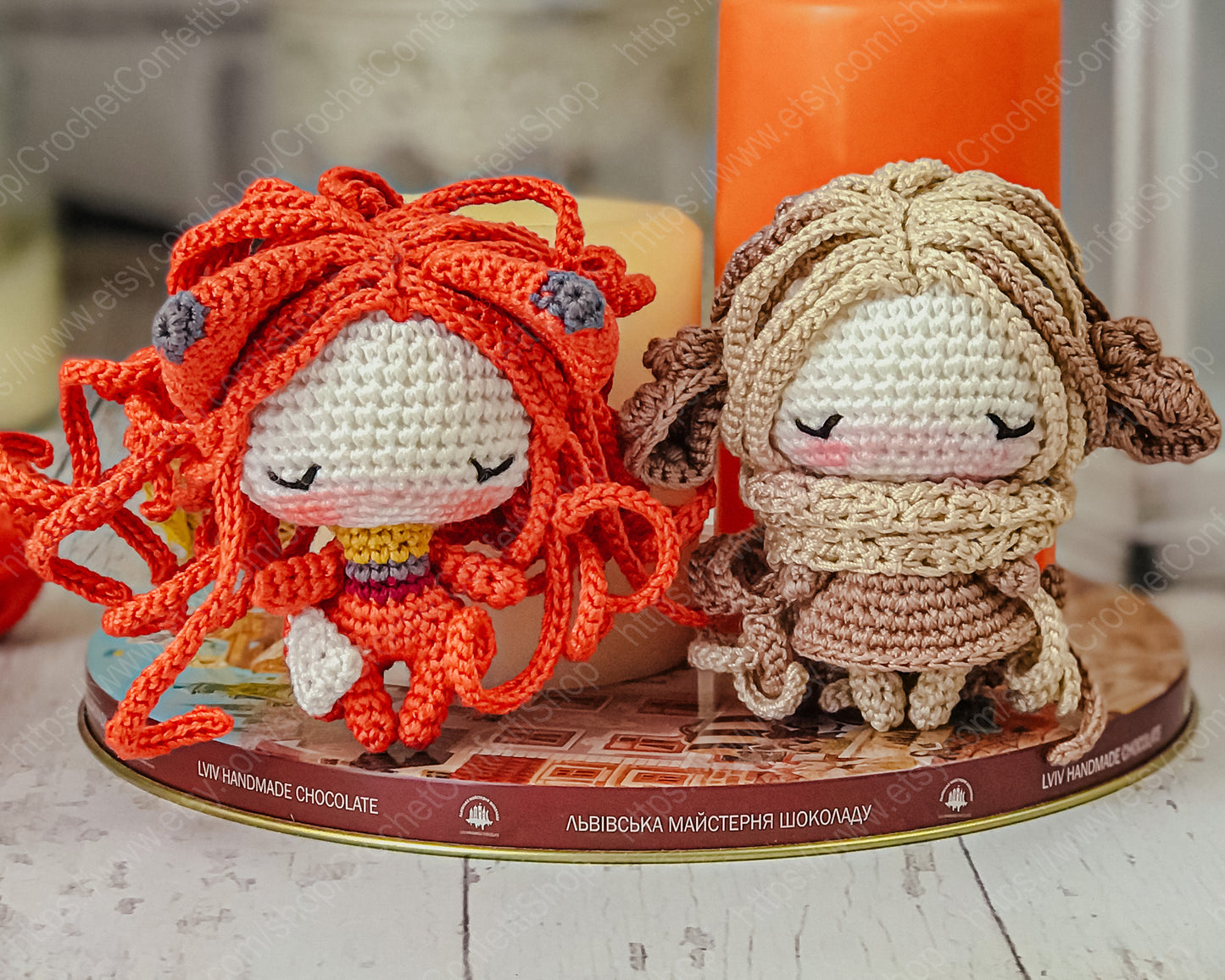 PDF Pattern Crochet Amigurumi Little Sleepy Fox and Sleepy Sheep English