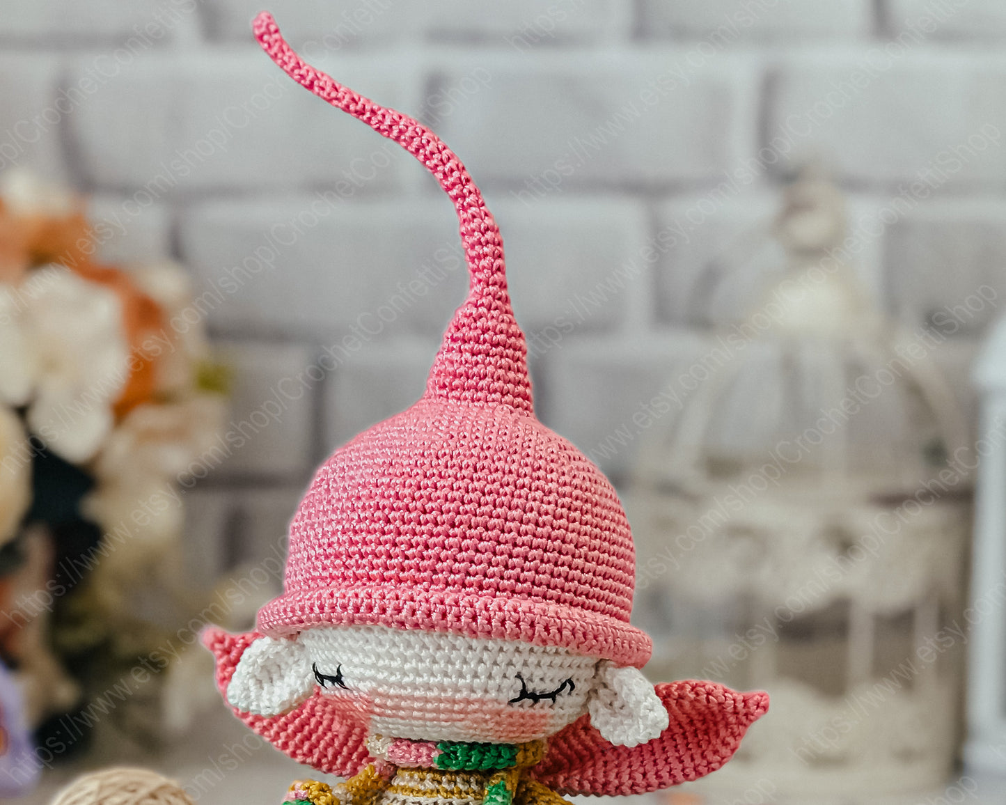 PDF CROCHET PATTERN Amigurumi Flower Elf ENGLISH