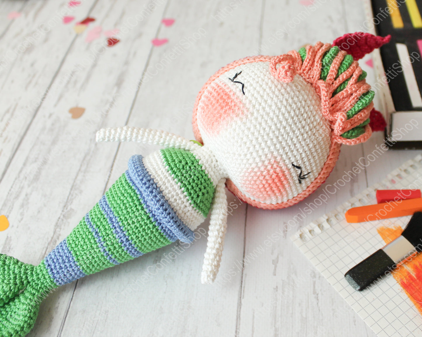 Crochet Pattern Amigurumi Doll Mermaid