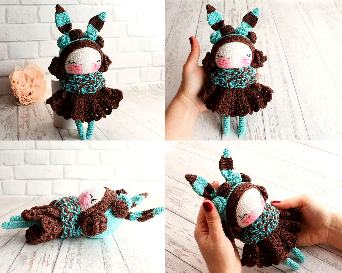 PDF SET Two Amigurumi Patterns, Crochet Rabbit, Amigurumi Unicorn, Crochet Doll Bunny, DIY Doll, Cute Toy Pattern, Handmade Gift