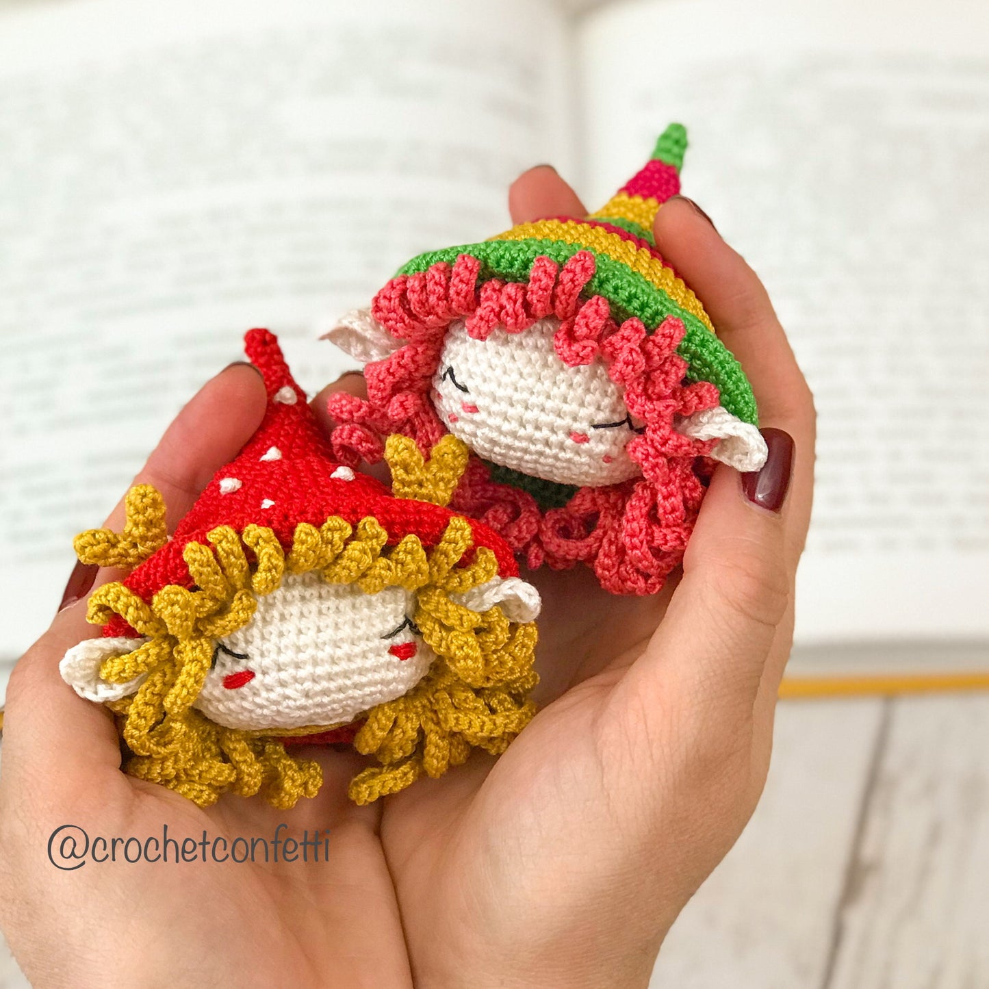 PDF Pattern Crochet Amigurumi little Christmas Elf and Forest Elf English