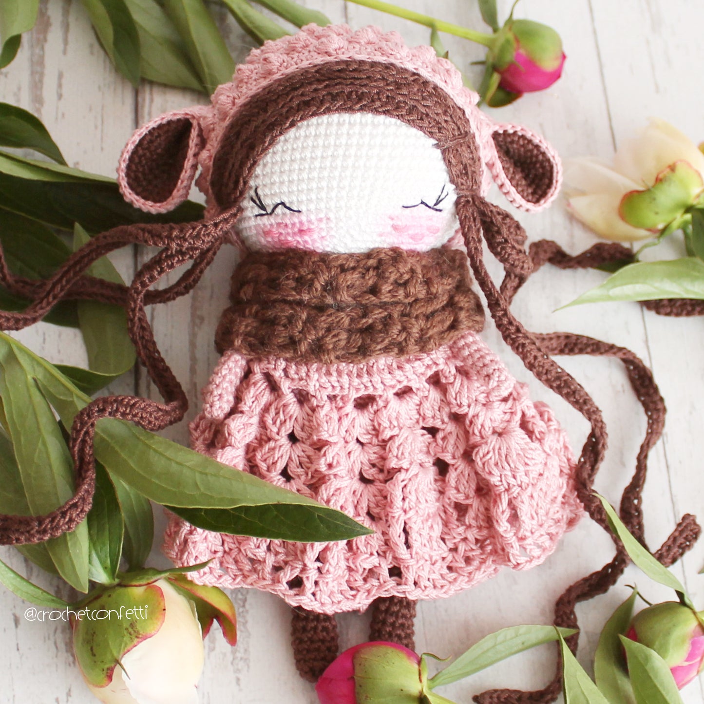 Crochet amigurumi doll sheep