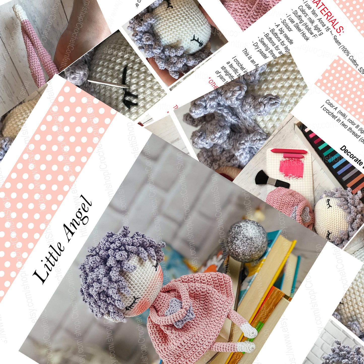 PDF PATTERN Crochet Amigurumi Little Angel