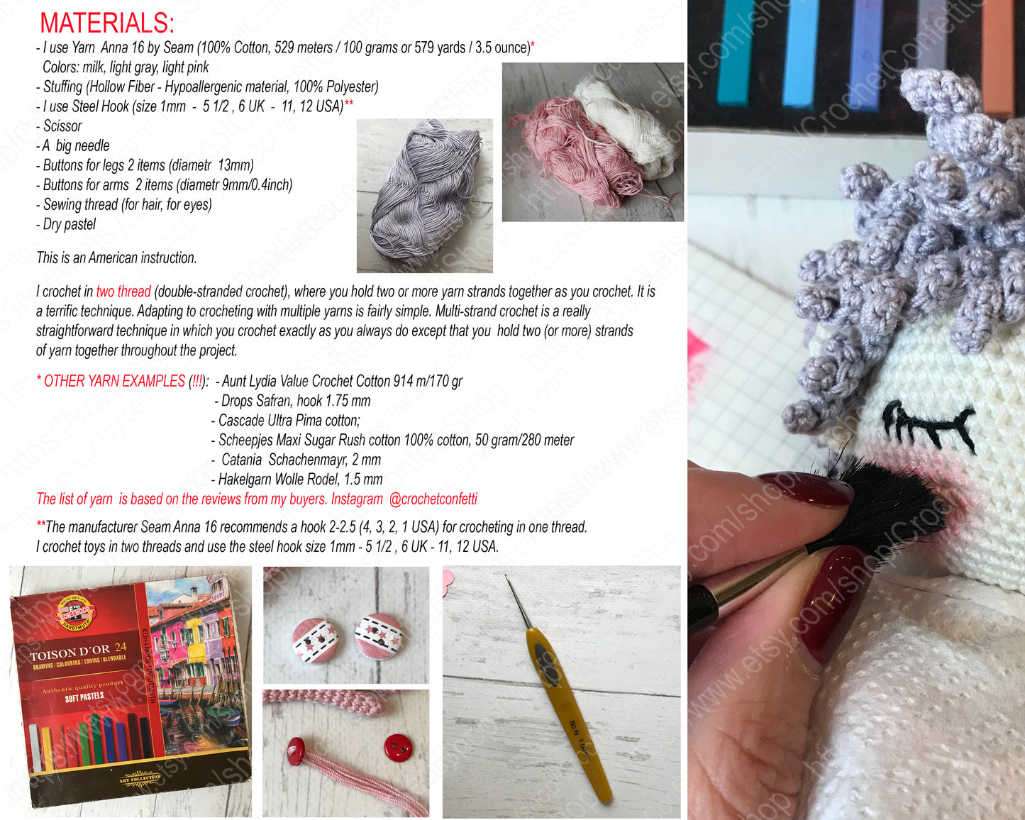 PDF PATTERN Crochet Amigurumi Little Angel