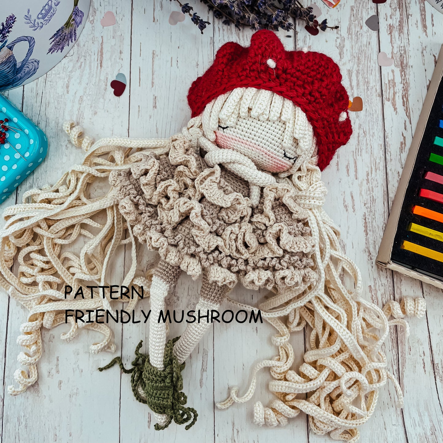 PDF Pattern Amigurumi Friendly Mushroom ENGLISH
