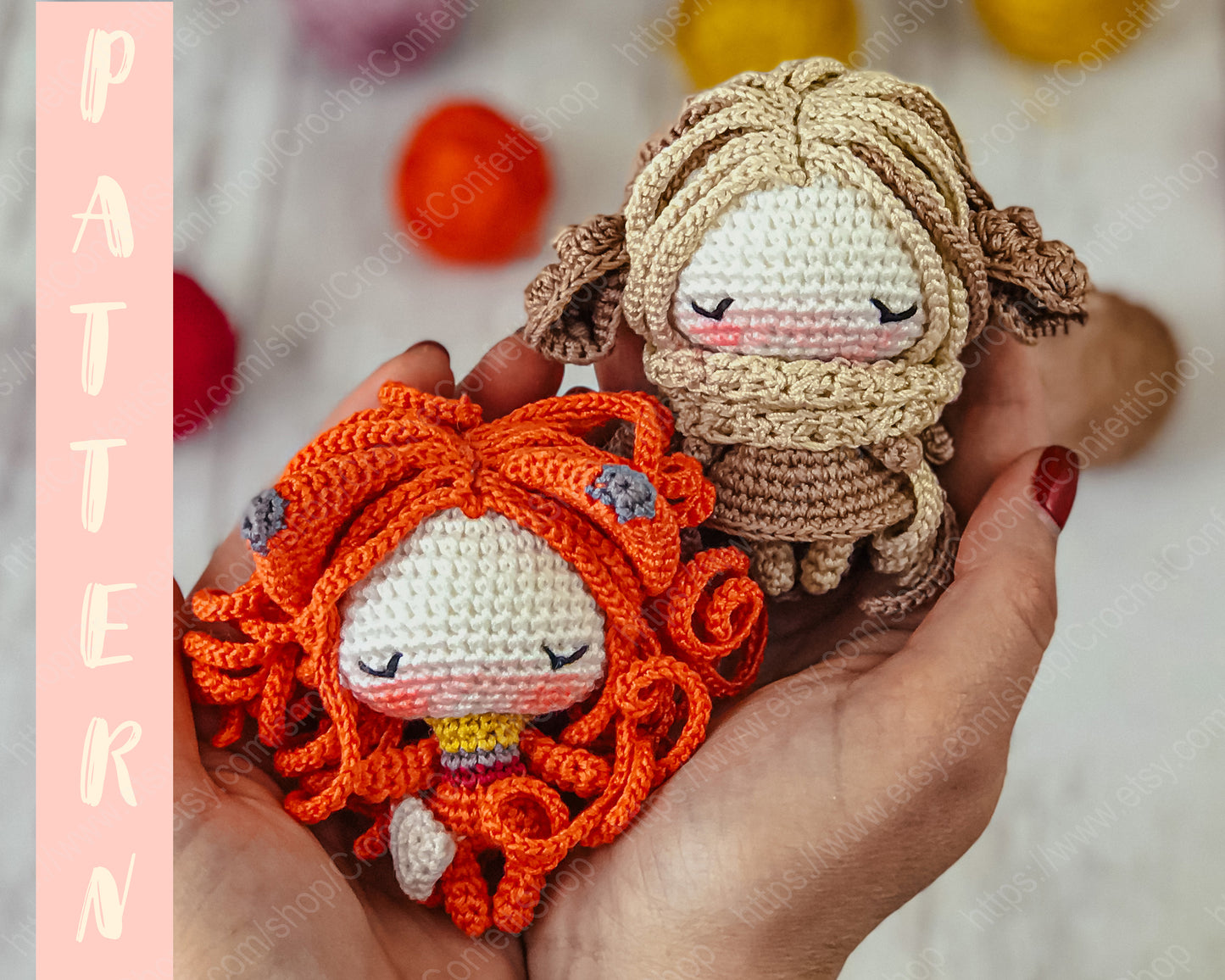 PDF Pattern Crochet Amigurumi Little Sleepy Fox and Sleepy Sheep English