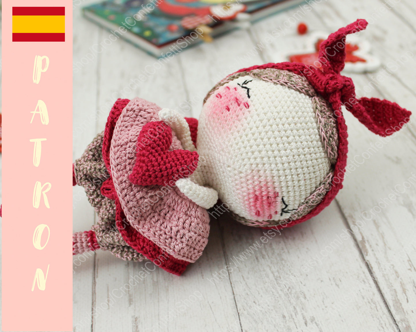 PATRÓN DE LA MUÑECA ÁNGEL DE SAN VALENTÍN