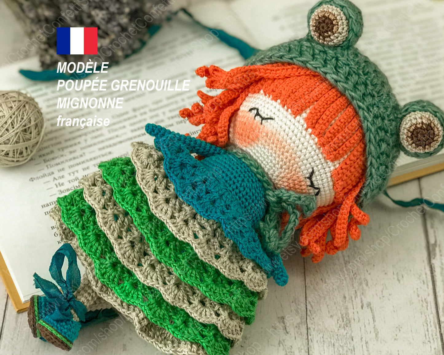 PDF MODÈLE POUPÉE GRENOUILLE MIGNONNE française