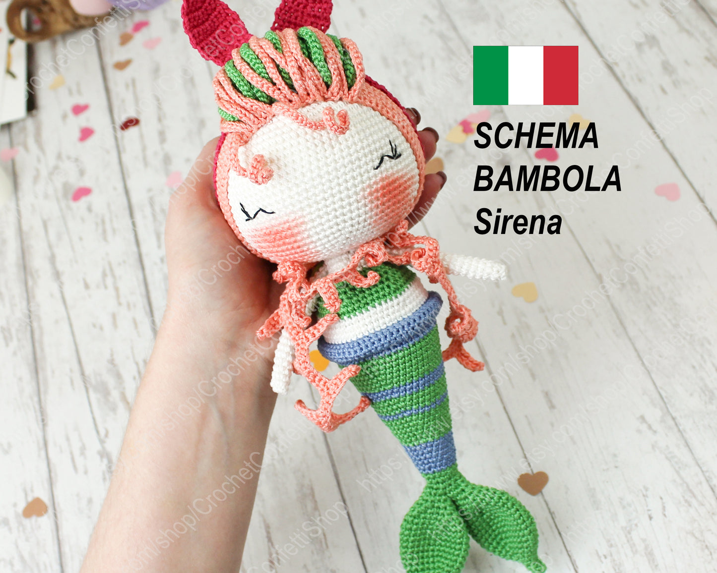 SCHEMA BAMBOLA Sirena ITALIANO