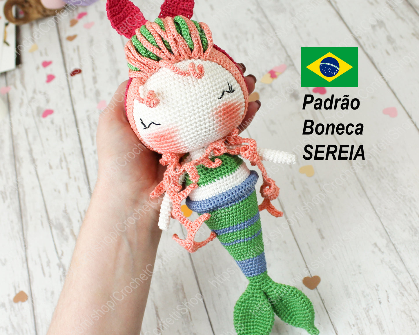 PDF Padrão Boneca SEREIA Brazilian Portuguese