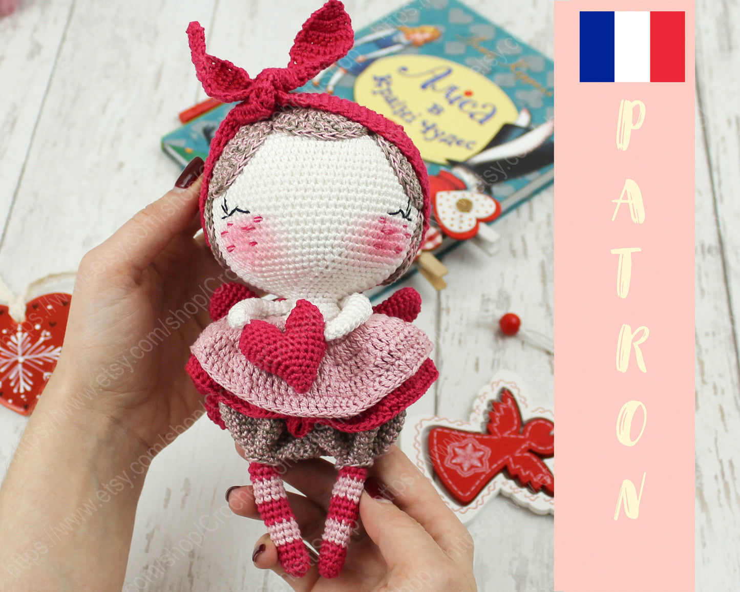 PATRON POUPEE ANGE DE LA SAINT VALENTIN