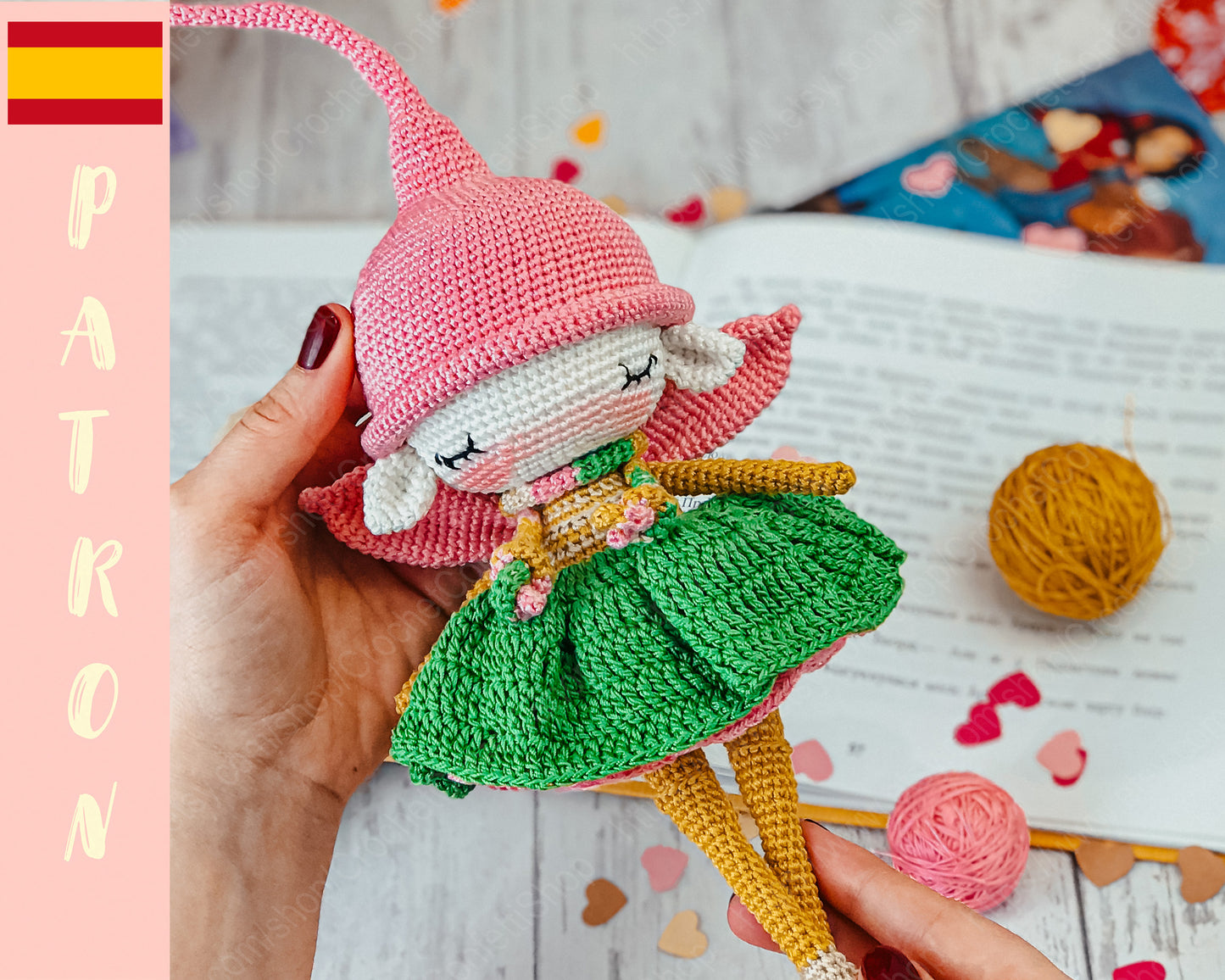PDF PATRÓN Elfo de las flores Español