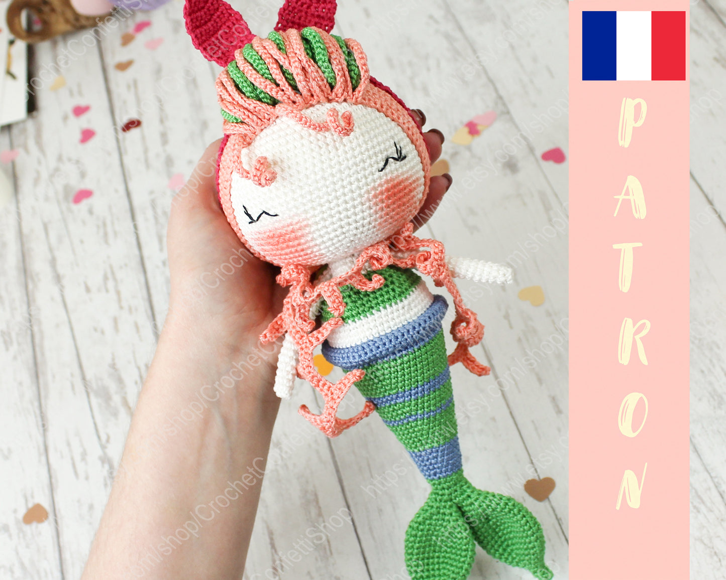 PATRON POUPEE SIRENE Français
